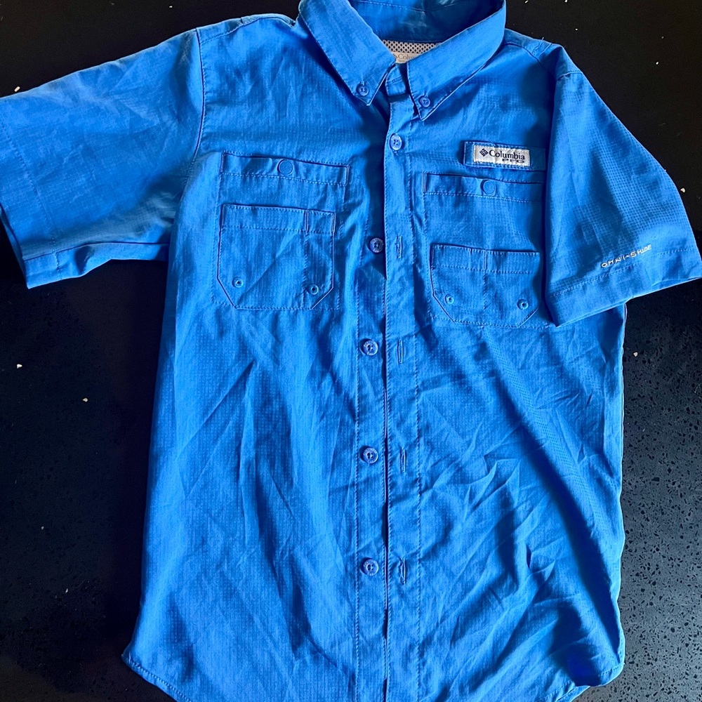 Columbia Kids Bright Blue Button Down Shirt